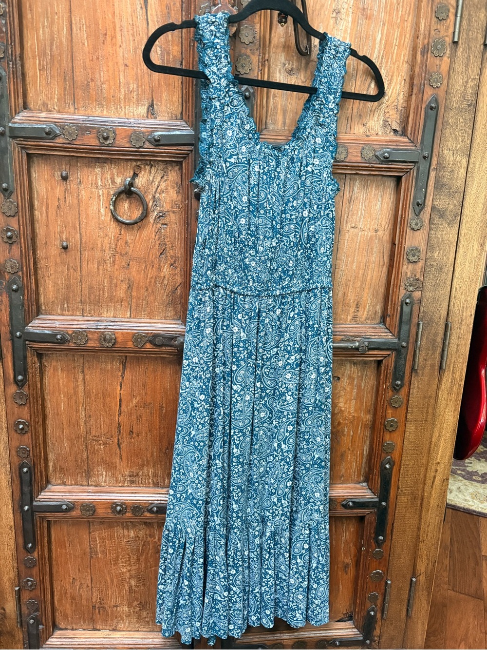NWOT Patrons of Peace Smocked Boho Maxi Sundress SZ M - Picture 6 of 9